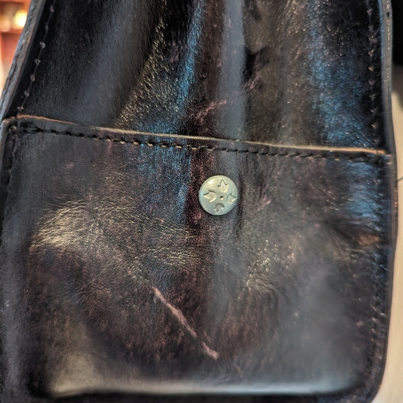 Patricia Nash Vienna Satchel Tooled Leather Bag, color Black Tuscan EUC - Picture 13 of 14